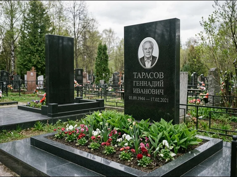 Керамический портрет на габбро-диабазе в Сочи
