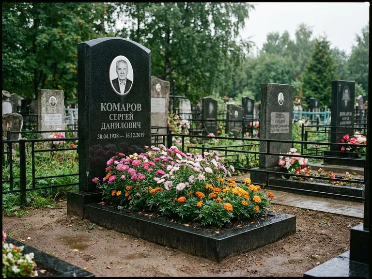 Портрет на керамике — семейный памятник в Сочи