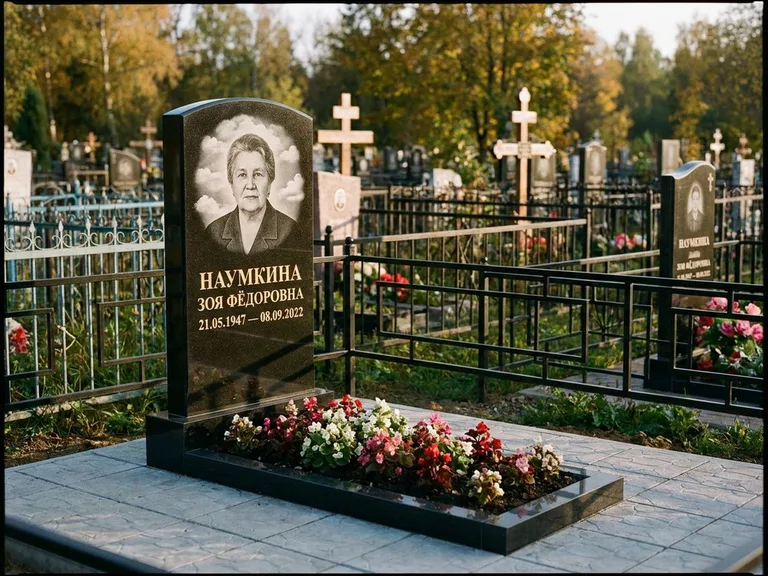 Гравировка портрета на чёрном граните — выполненная работа 30 в Сочи