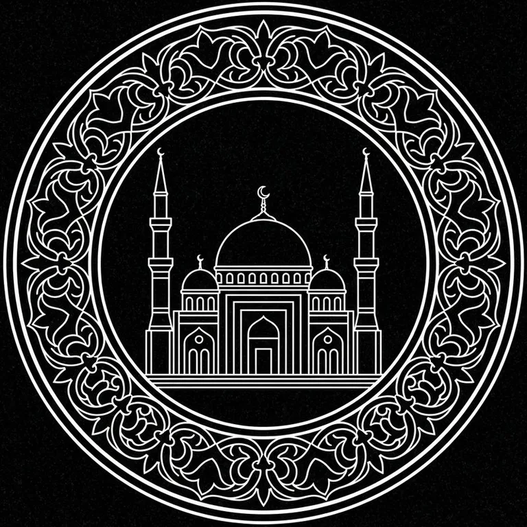 Эскиз: В медальоне — круглый медальон с восточным кантом в Сочи