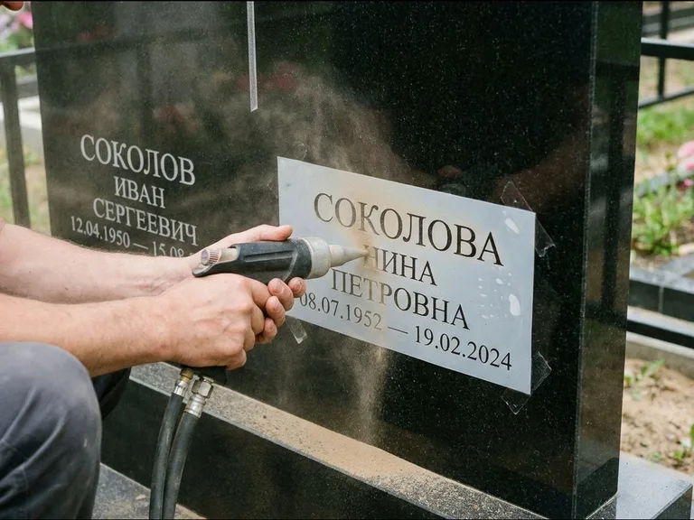 Догравировка ФИО и дат — гравировка с выездом на кладбище в Сочи