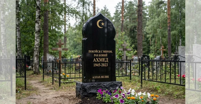 Семейный мусульманский памятник, Памятники мастерской «Мастер Каменев» на кладбищах Москвы