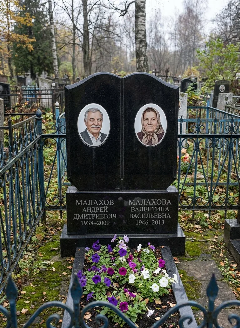 Аллея на кладбище Ракитки в Москве