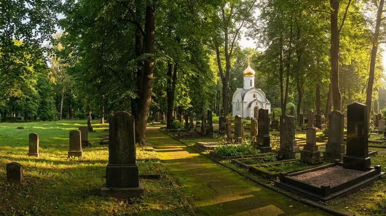 Историческая часть Сергиевского кладбища на Сергиевской горе в Уфе