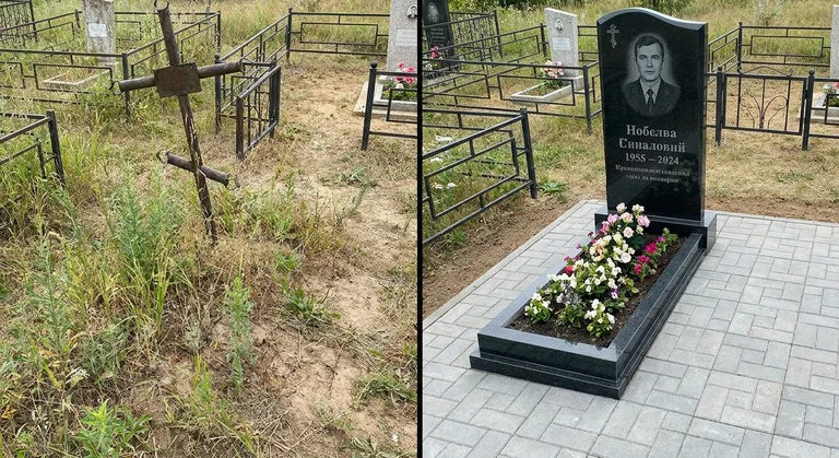 Памятник под ключ: запущенная могила до и ухоженный мемориал после в Сочи