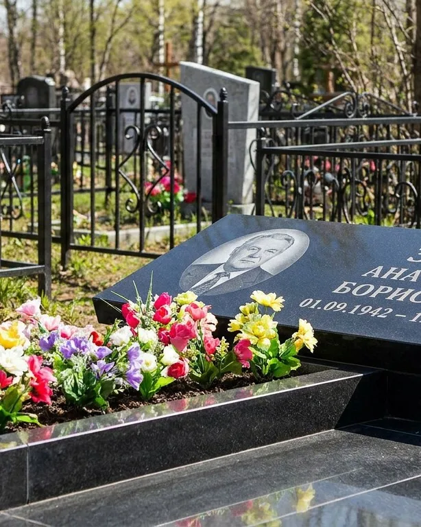 Премиум памятник под ключ с мощением и оградой в Сочи