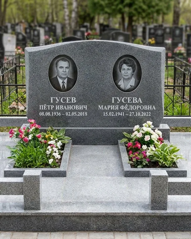 Памятник под ключ из белого мрамора в Сочи