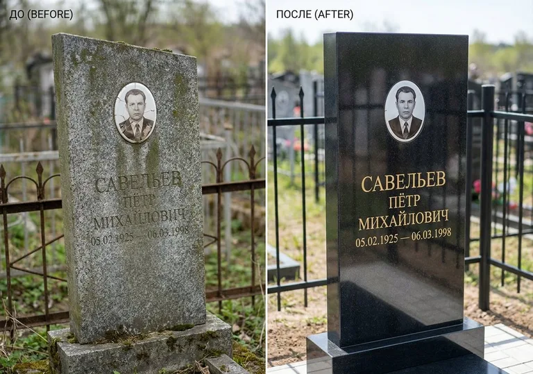 Комплексная реставрация старого памятника: до и после в Сочи