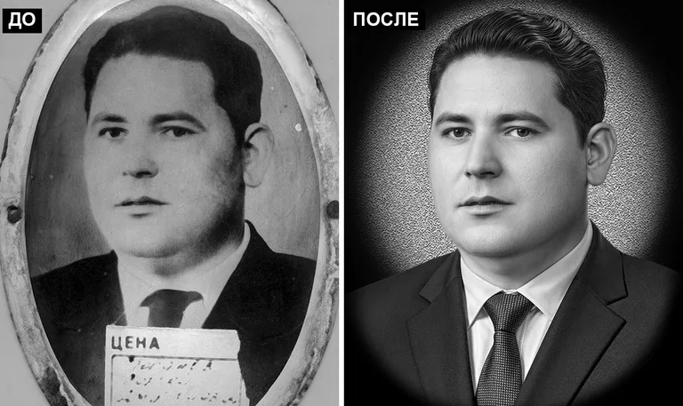 Ретушь фото на памятник — реставрация фотографии: до и после в Сочи