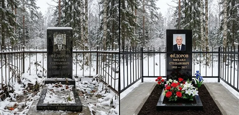 Диптих №20: тротуарная плитка вокруг памятника отмыта аппаратом высокого давления в Сочи