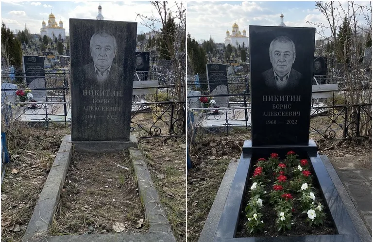 Диптих №3: покраска оградки и прополка цветника с тюльпанами — до и после в Сочи