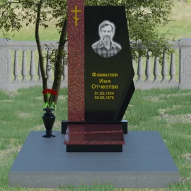 Православный гранитный памятник вертикальный - П008