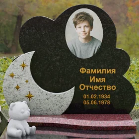 Вертикальный гранитный памятник без креста - П133