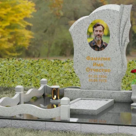 Гранитный вертикальный памятник - П147