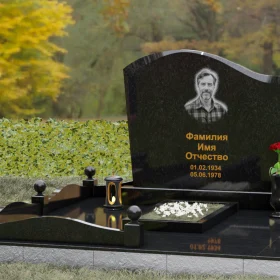 Гранитный вертикальный памятник - П155