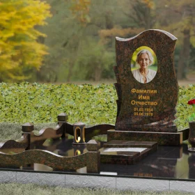 Гранитный вертикальный памятник - П160