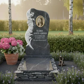 Гранитный памятник для одного с мемориальным комплексом - ПН138