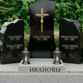 Православный гранитный памятник для двоих - ПН212