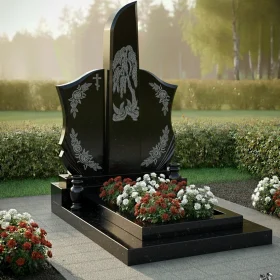 Православный гранитный памятник с крестом - ПН229