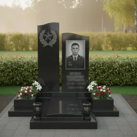 Светский вертикальный гранитный мемориал - ПН305