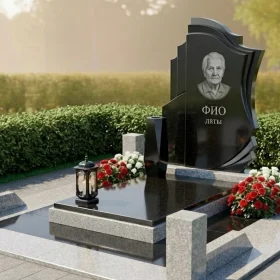 Гранитный вертикальный памятник для мемориального комплекса - ПН446