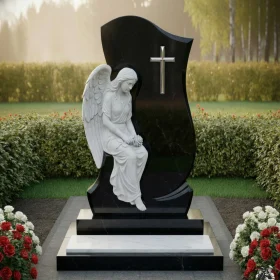 Элитный католический памятник из гранита и мрамора - ПН582