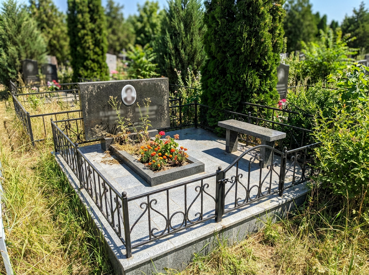 Благоустройство могилы в Сочи — пример 3