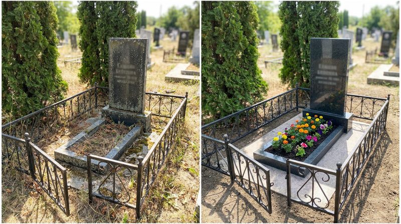 Уборка могилы в Сочи — пример 1